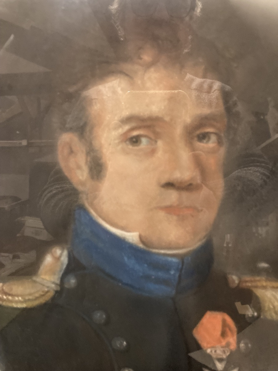 Pastel Of A Cavalry Officer "aide-de-camp". First Empire.-photo-2