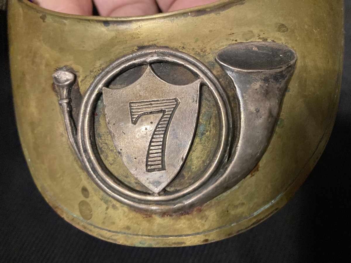 Officer's Gorget Of The 7th Light Infantry Regiment, First Empire.-photo-2