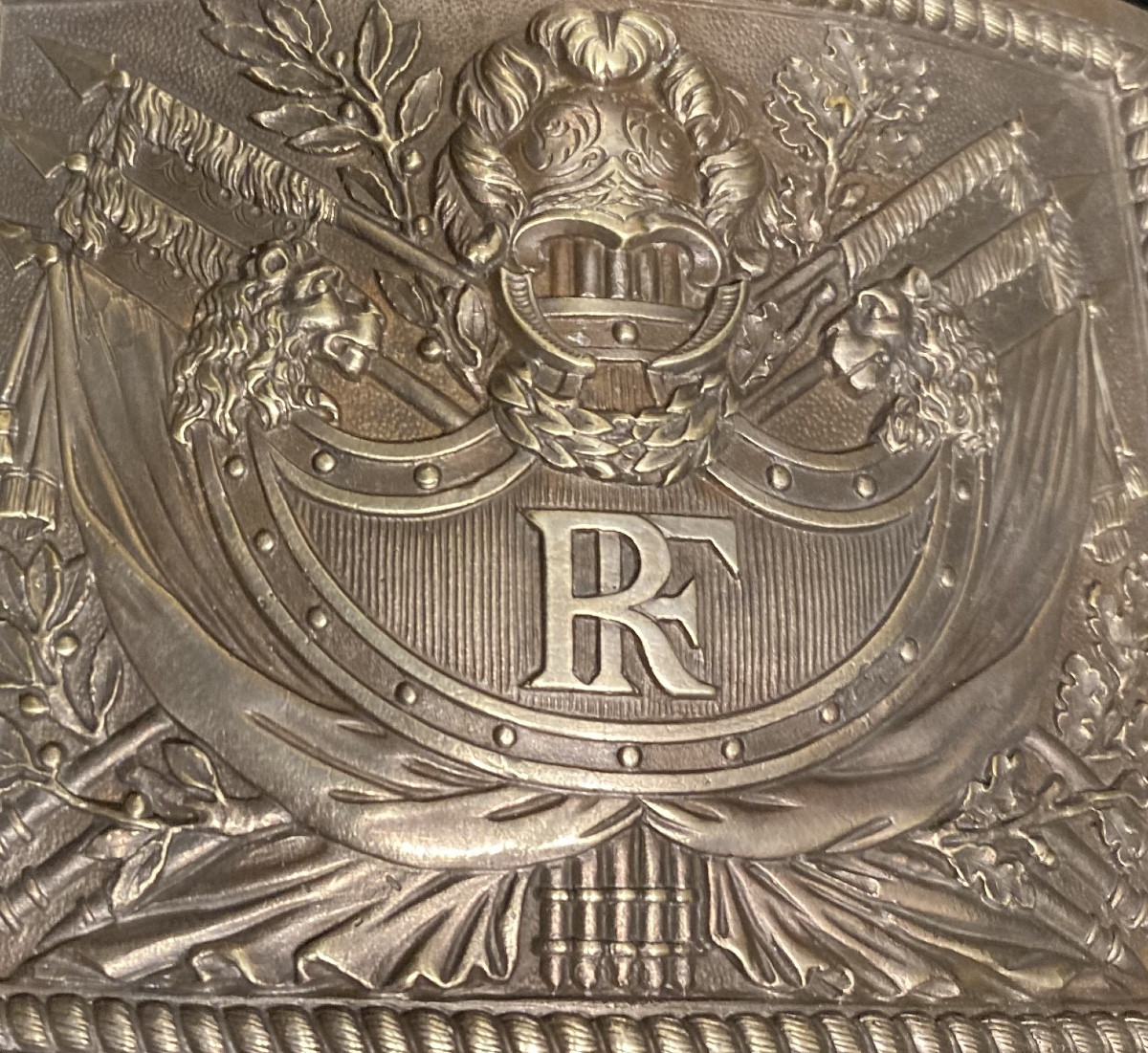 Plaque de Ceinturon d’Officier Général Premier Empire . Modèle type Directoire . Reproduction -photo-2