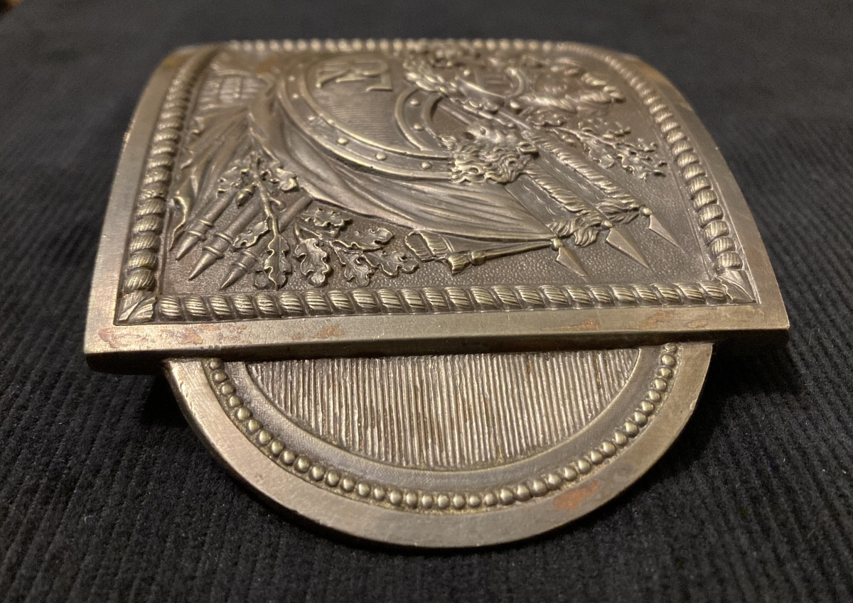 Plaque de Ceinturon d’Officier Général Premier Empire . Modèle type Directoire . Reproduction -photo-1