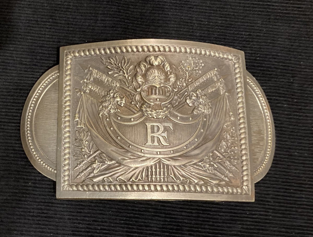 Plaque de Ceinturon d’Officier Général Premier Empire . Modèle type Directoire . Reproduction -photo-3