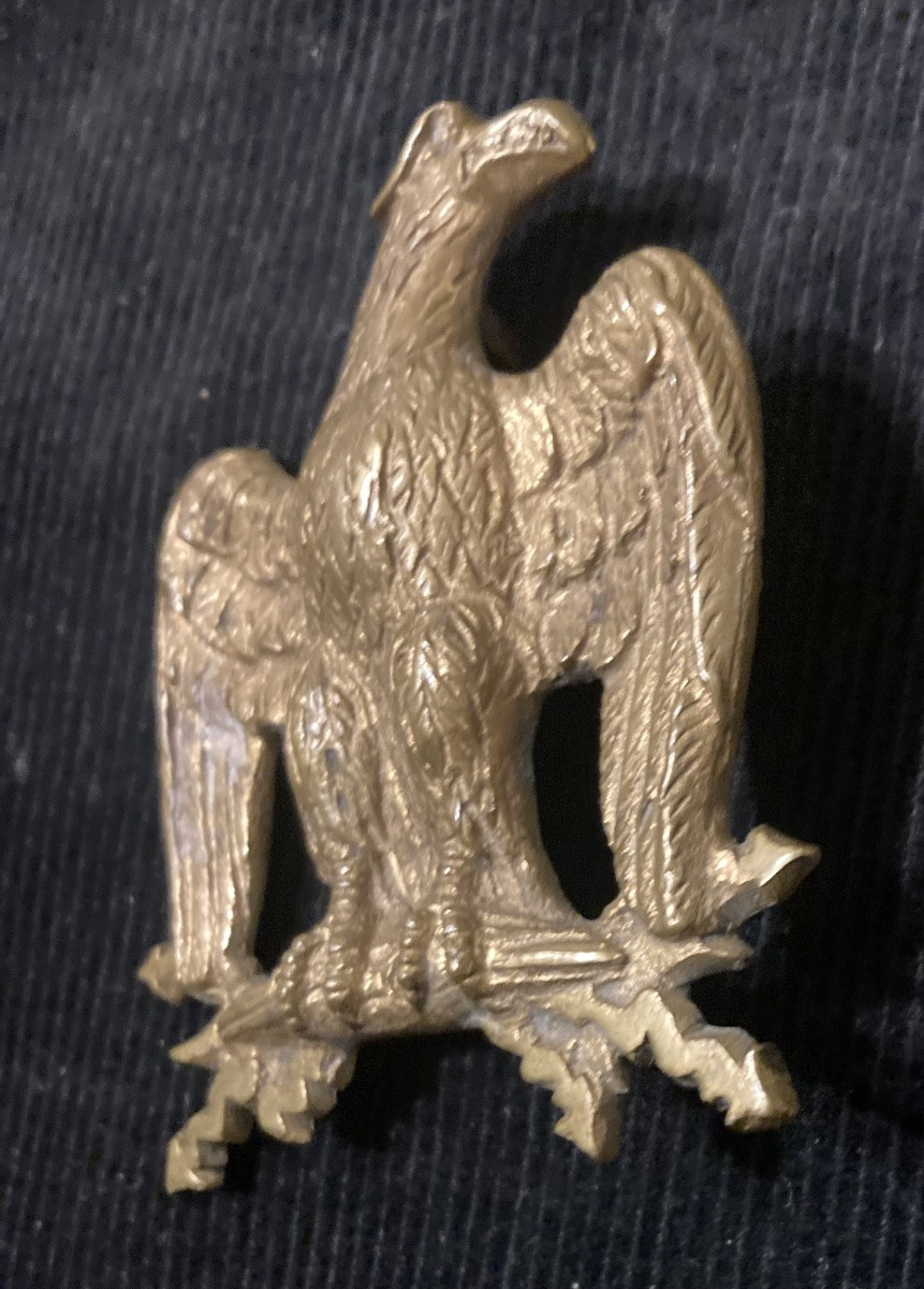  Aigle de Banderole de giberne de « Hussard » . Premier Empire.-photo-2