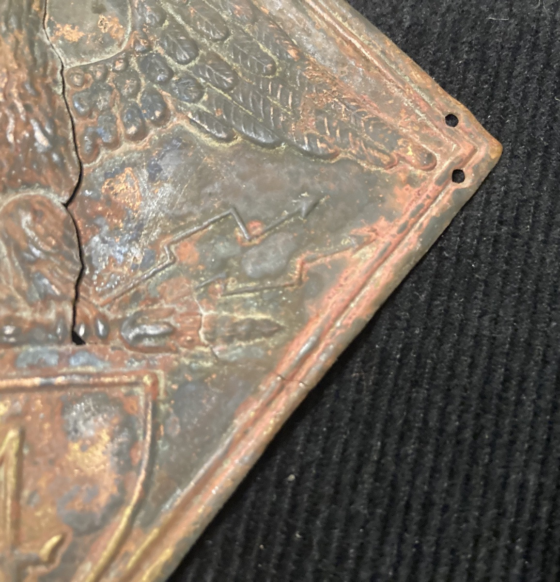 Officer's Shako Plate Of The 4th Hussar Regiment, Model 1806. First Empire.-photo-1