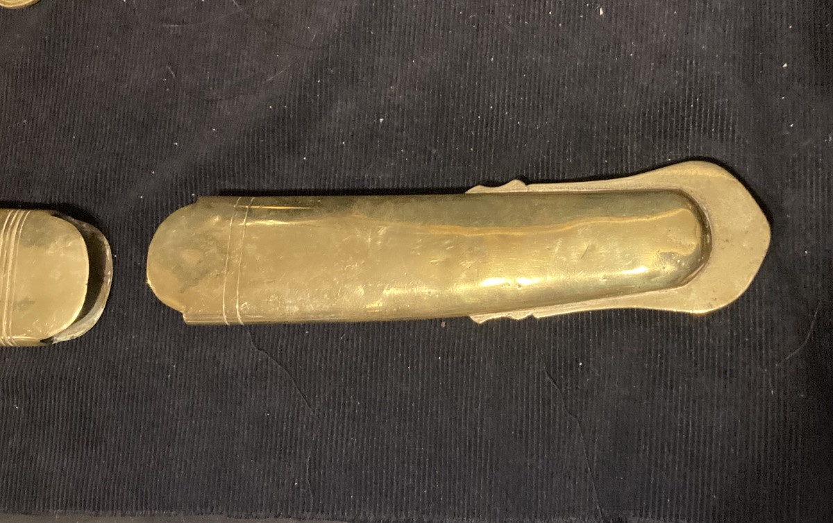 Scabbard Fittings For Sabre / Glaive Sappers Line Cavalry. Revolution / Empire.-photo-4