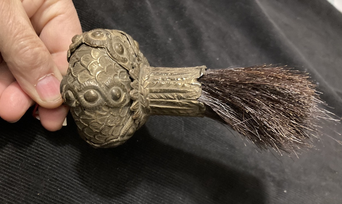 Helmet Plume Holder, First Empire Pattern. Antique.-photo-5