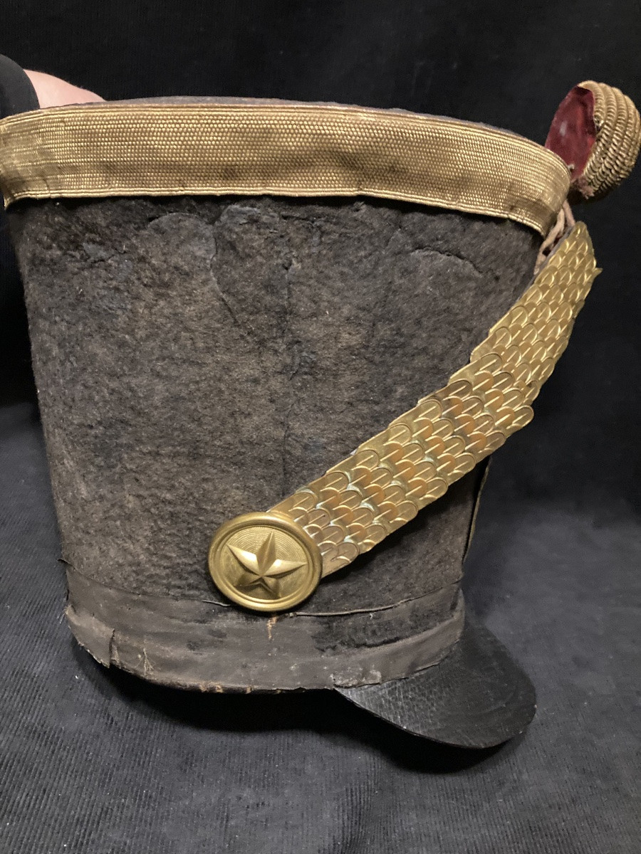 Shako d’officier du 120 éme Régiment d’Infanterie de ligne . Premier Empire.-photo-2