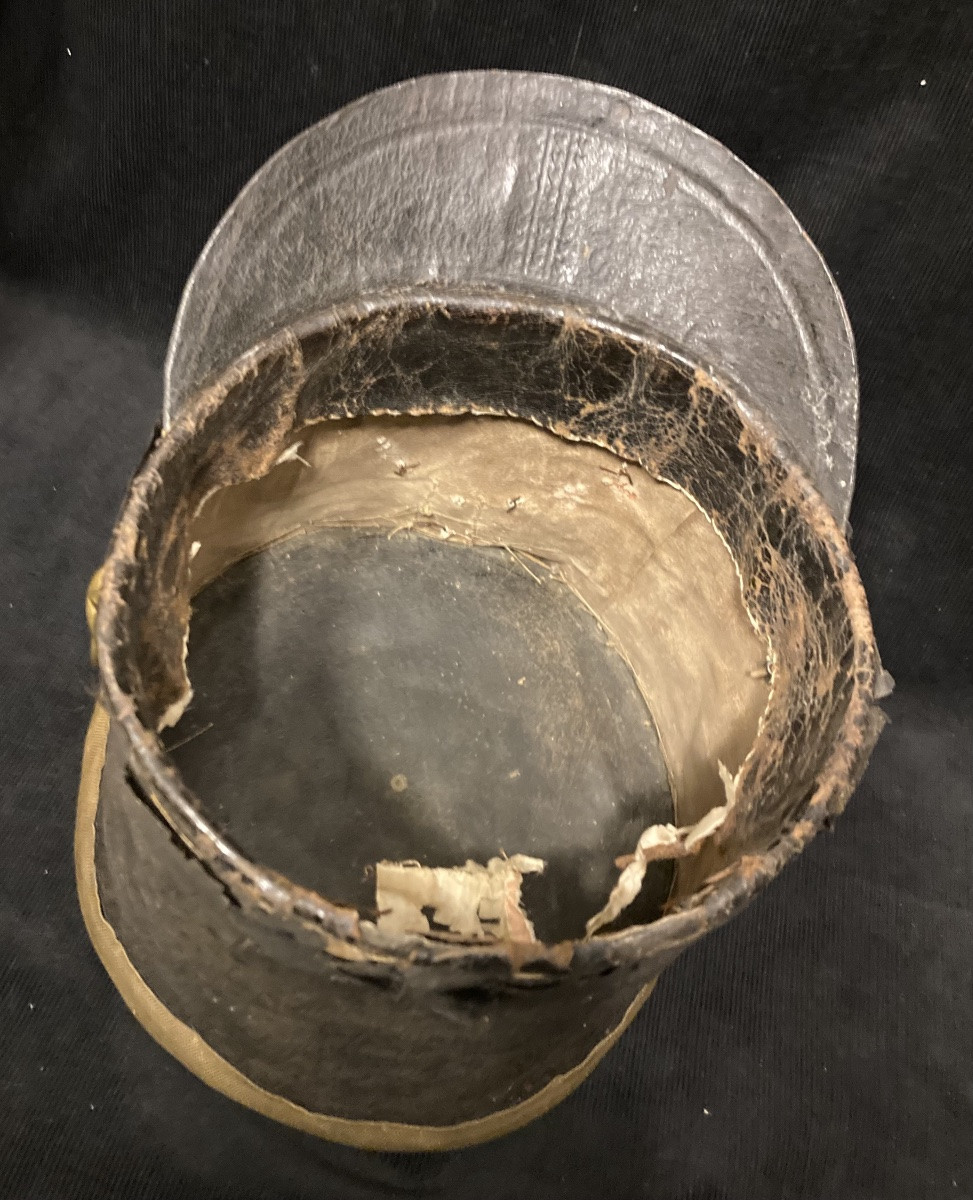 Shako d’officier du 120 éme Régiment d’Infanterie de ligne . Premier Empire.-photo-6