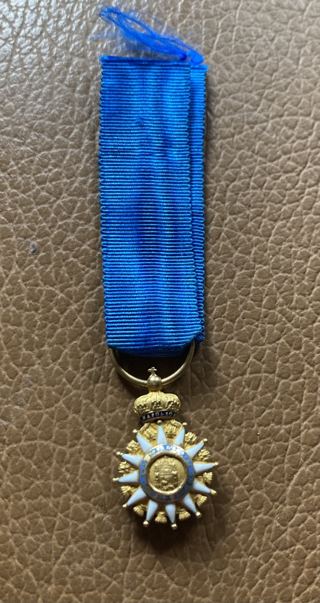 Miniature Croix de Chevalier l’Ordre de la Réunîon en OR émaillée . Premier Empire.-photo-3