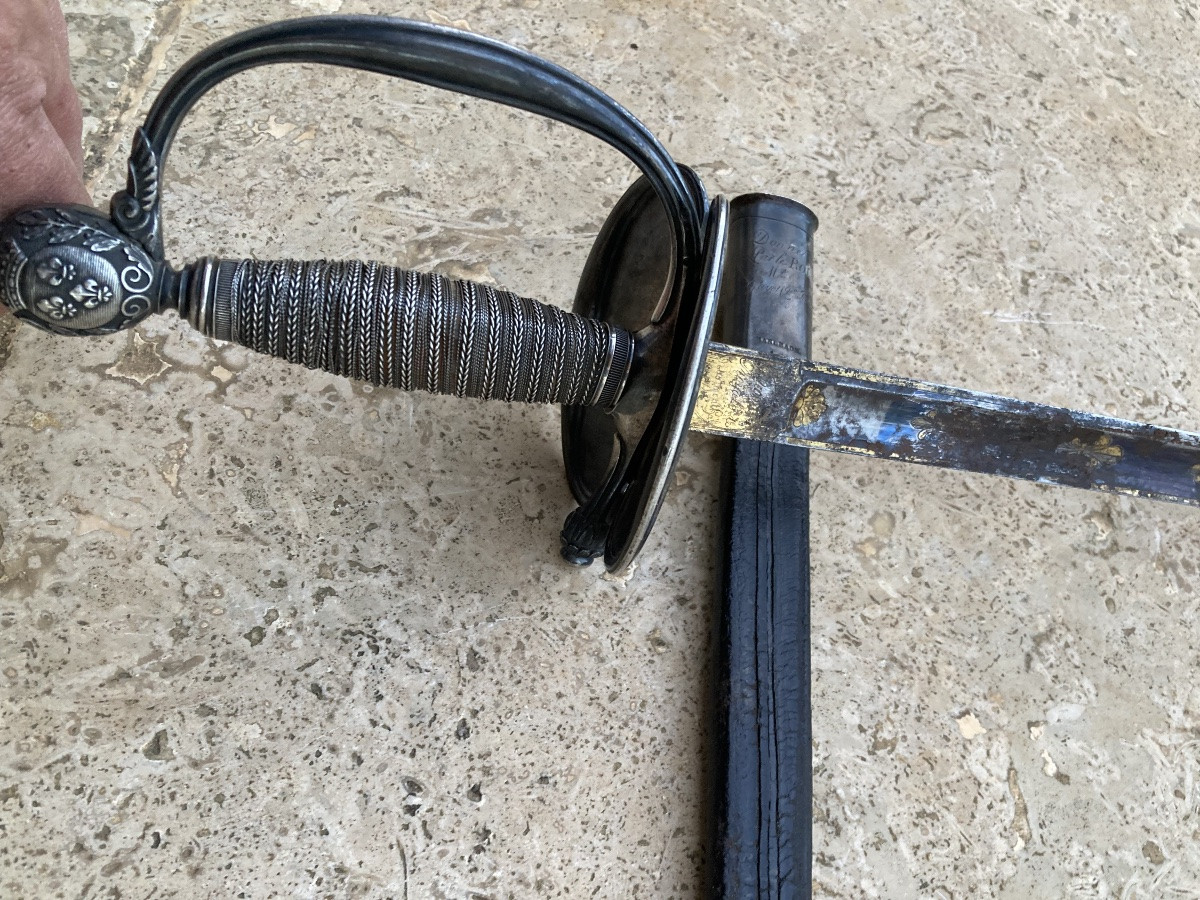 Award Sword "given By The King" To Mr. Guyot Pierre Jean. Model 1816. 1st Restoration-photo-7