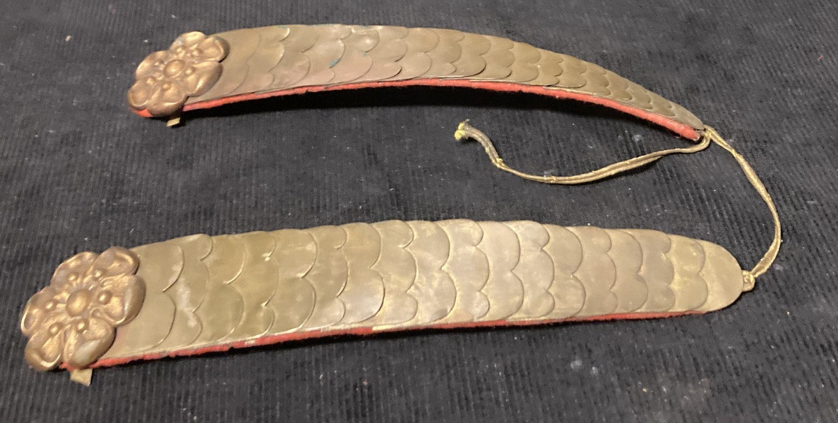 Paire de jugulaires de shako « COPIE ANCIENNE »-photo-1
