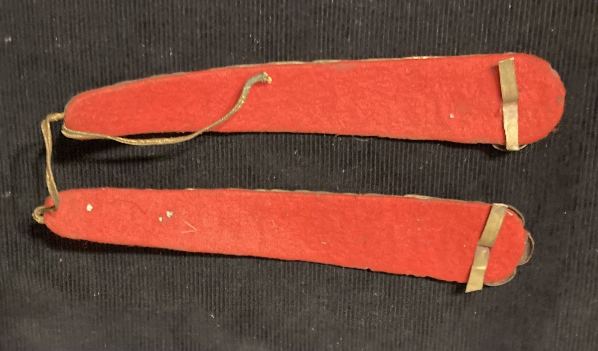 Paire de jugulaires de shako « COPIE ANCIENNE »-photo-3