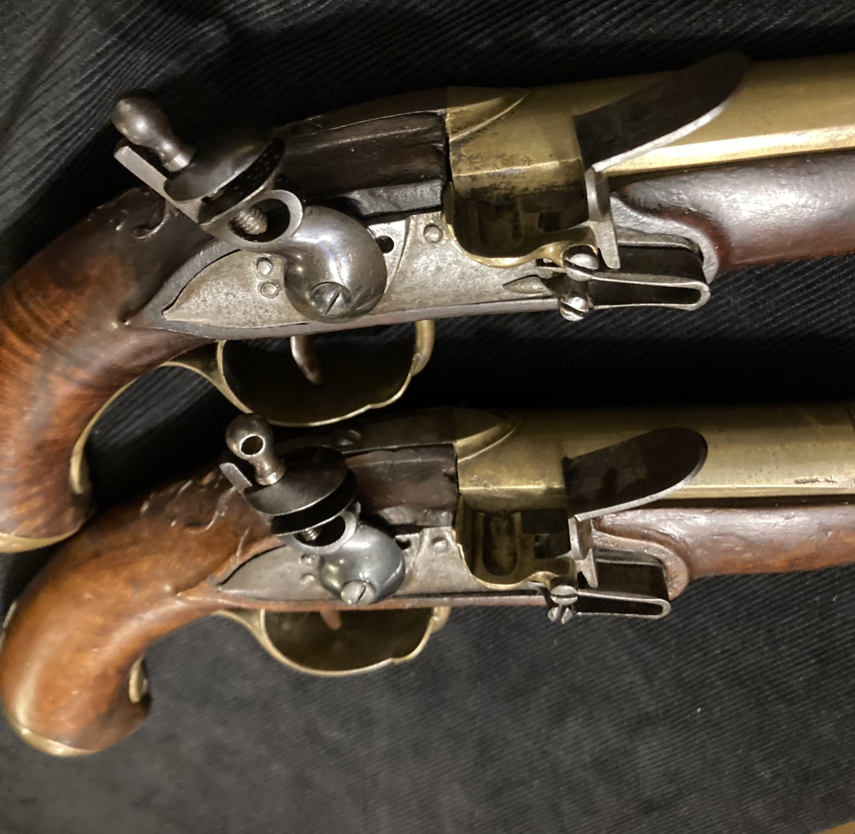 Paire de Pistolets d’Officier de Marine , fin XVIII / Révolution / Empire.. Ville de Séte.-photo-4