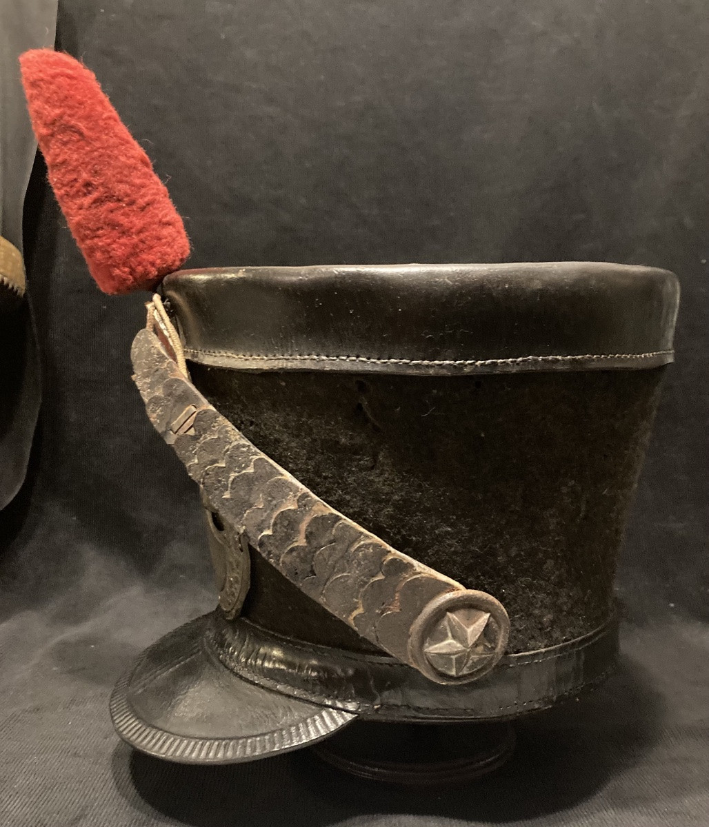 SHAKO TROUPE DU 1er RÉGIMENT  DE HUSSARD , TYPE 1812.  Premier Empire.-photo-4