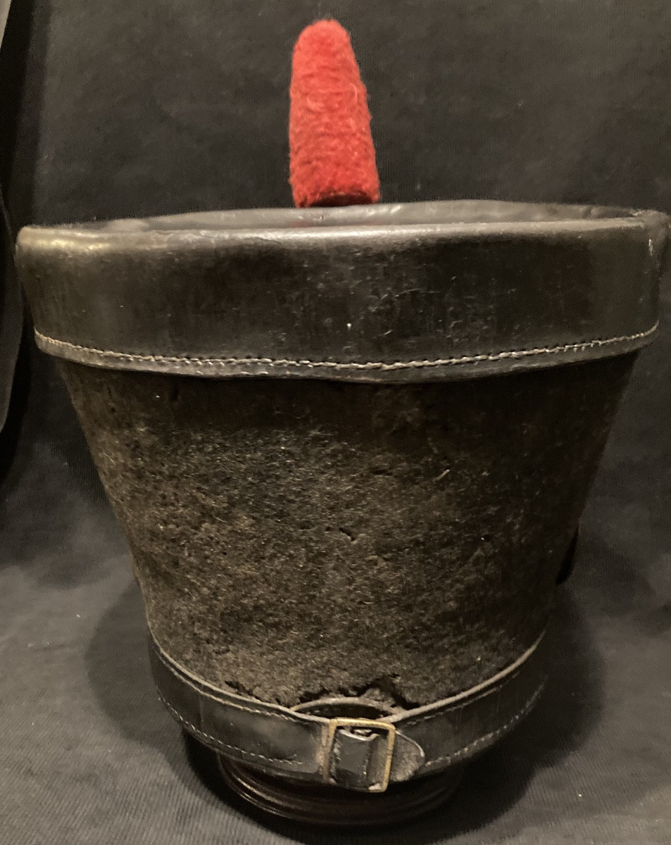 SHAKO TROUPE DU 1er RÉGIMENT  DE HUSSARD , TYPE 1812.  Premier Empire.-photo-1