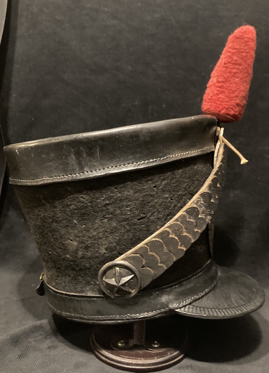 SHAKO TROUPE DU 1er RÉGIMENT  DE HUSSARD , TYPE 1812.  Premier Empire.-photo-2