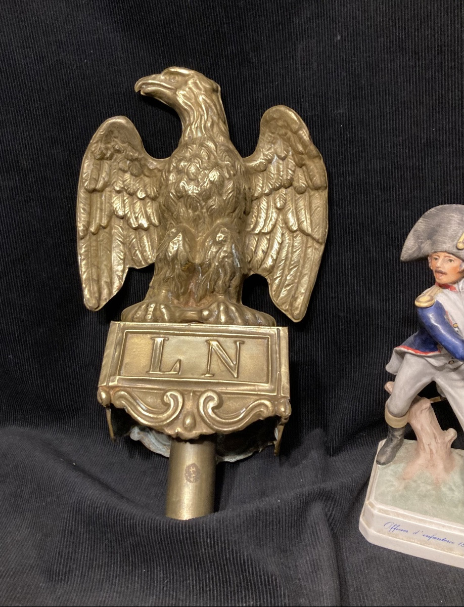 Large Flag Eagle. In Brass Or Copper Sheet, Gilded, Model 1852. Presidency Of Louis-nipler-photo-1