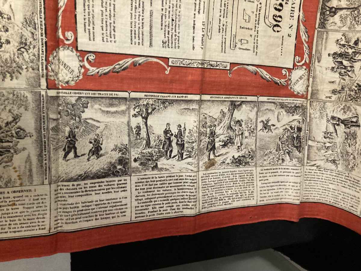 Mouchoir d’Instruction Militaire N’ 2 «  Démontage et remontage du fusil modèle 1874 » matricul-photo-4