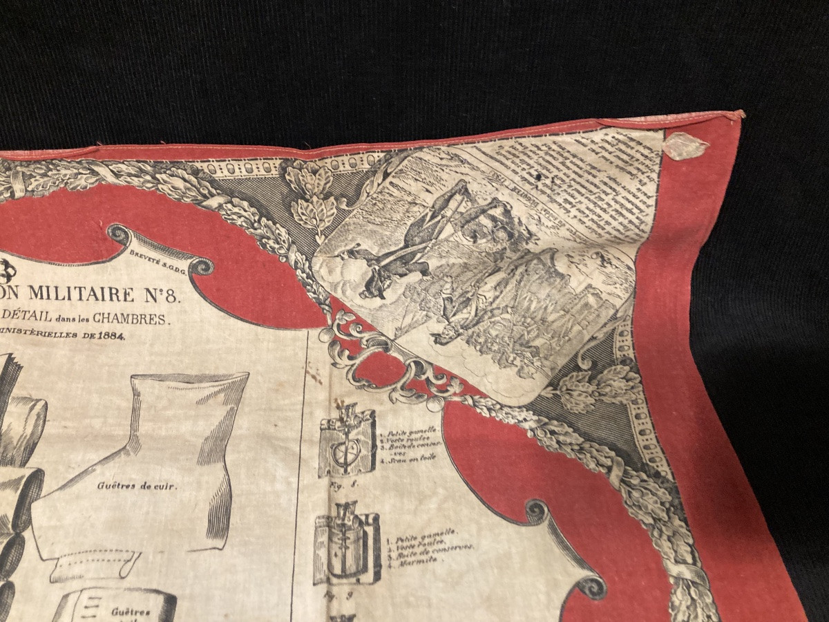 Mouchoir d’Instruction Militaire N’ 8 « Placement des effets pour les revues de détail dans la -photo-4