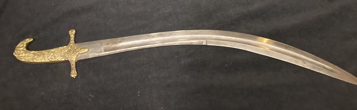 Eastern Style Sabre . Bronze And Steel Mount