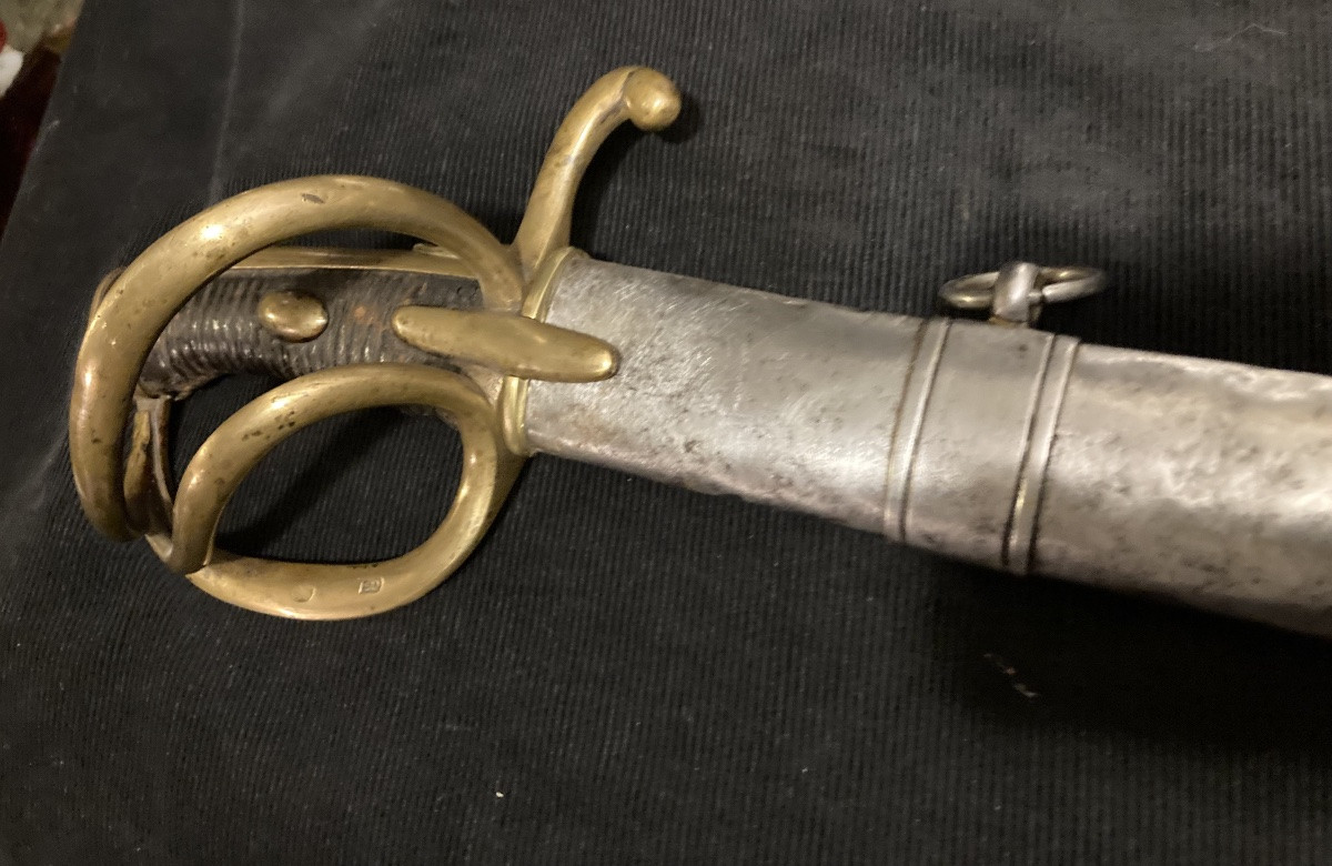 SABRE TROUPE de HUSSARD ; Modèle An IX. Très rare modèle . Premier Empire.-photo-2