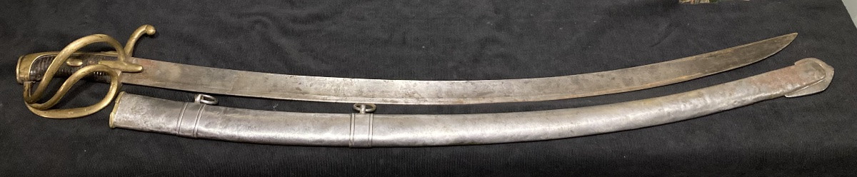 SABRE TROUPE de HUSSARD ; Modèle An IX. Très rare modèle . Premier Empire.-photo-3