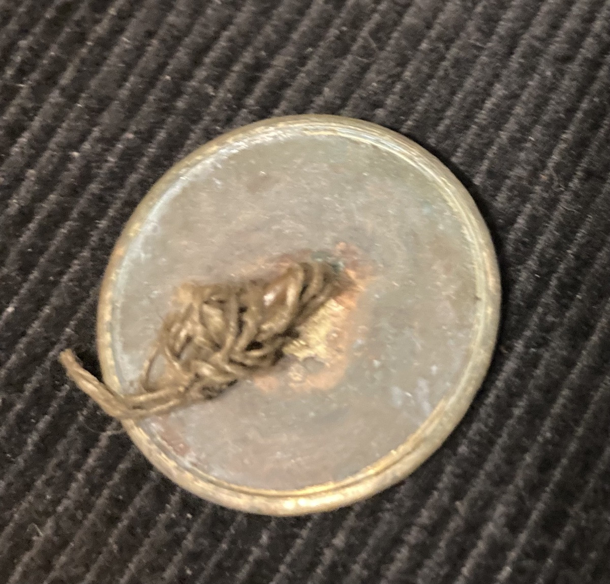 Très beau bouton de vénerie avec un loup et belle dorure. Premier Empire.-photo-4