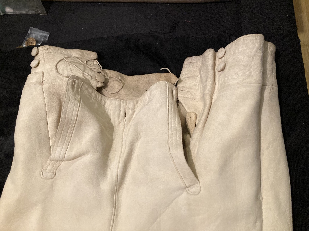 CULOTTE DE PEAU À PONT D’OFFICIER DE CAVALERIE. Premier Empire.-photo-4