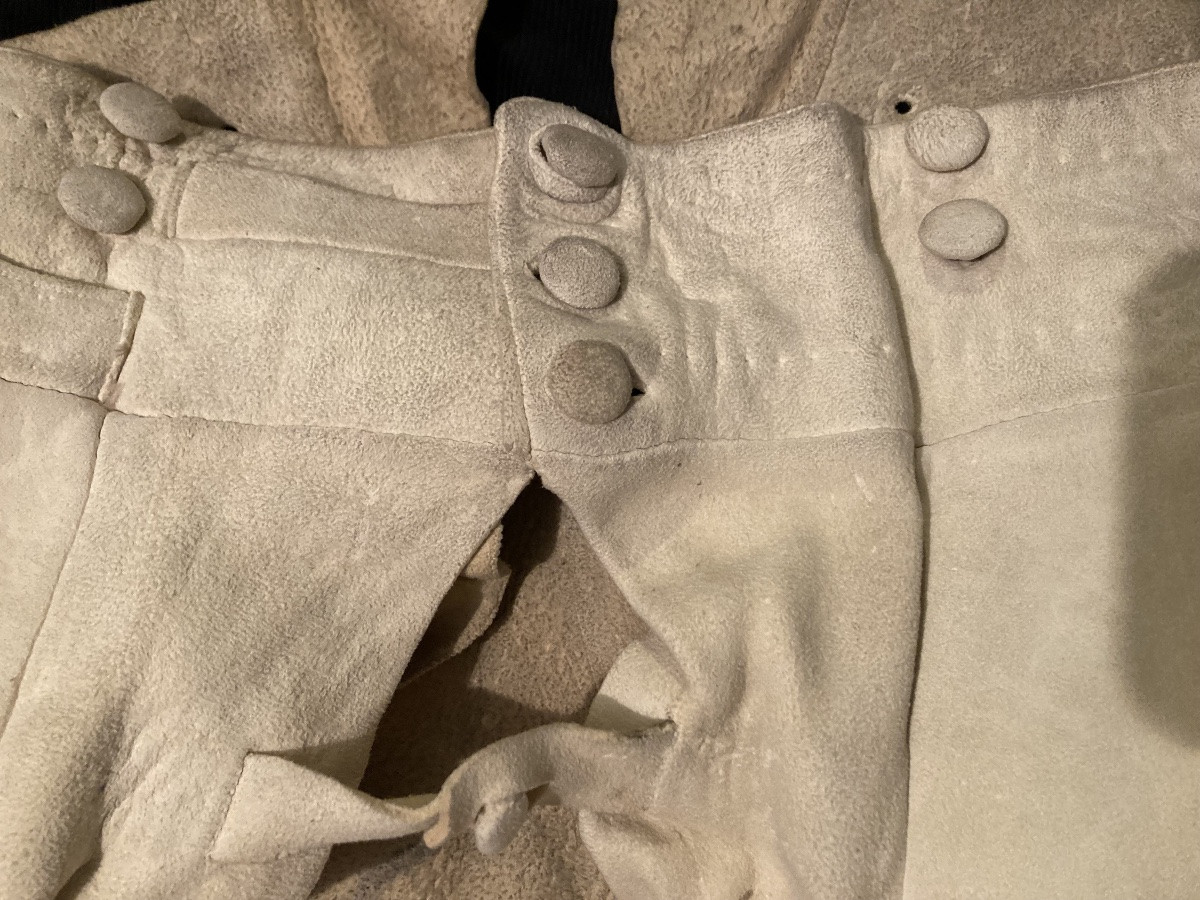 CULOTTE DE PEAU À PONT D’OFFICIER DE CAVALERIE. Premier Empire.-photo-1