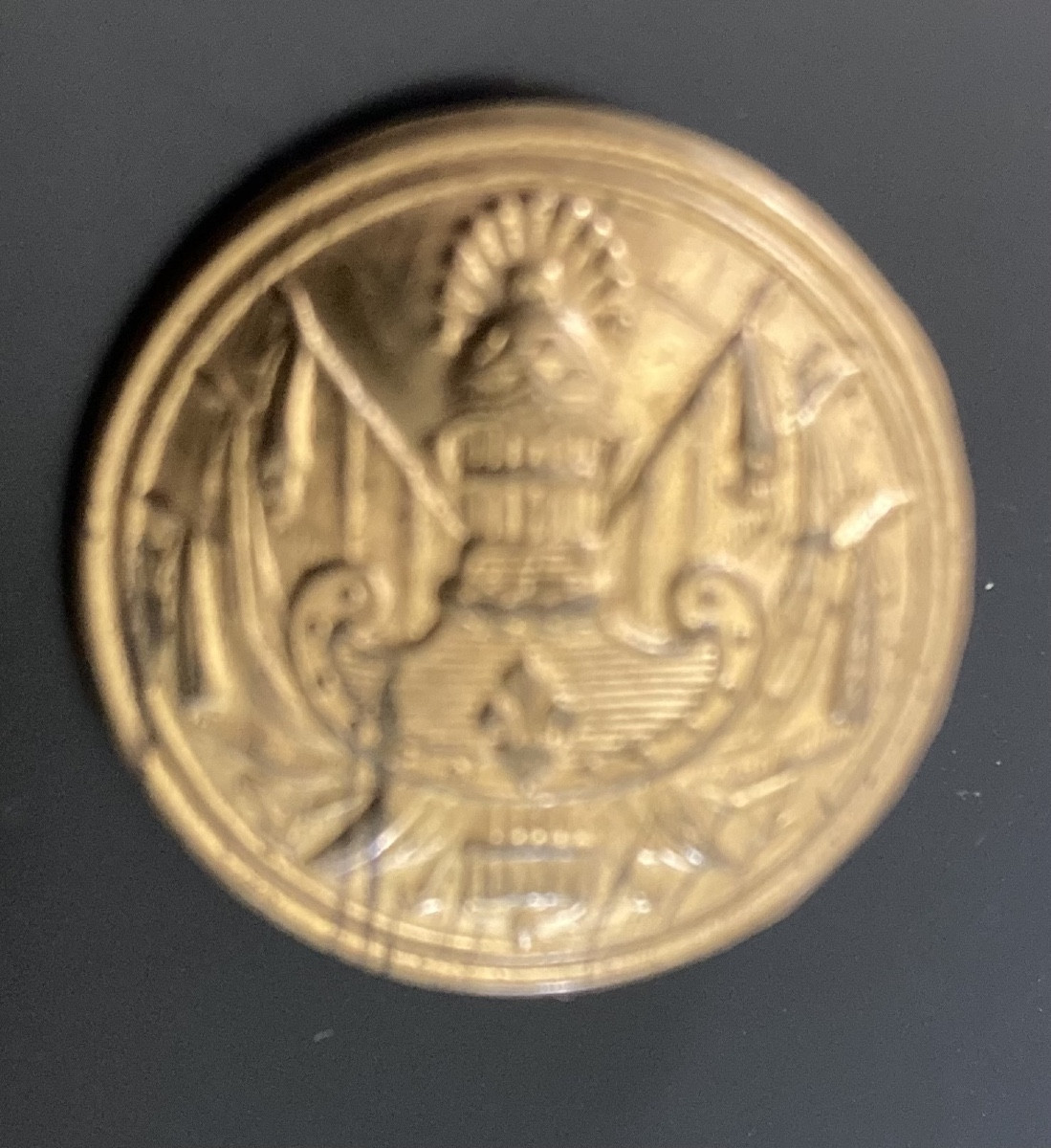 Gros Module De Général Restauration Button. 90\% Gilding . France .