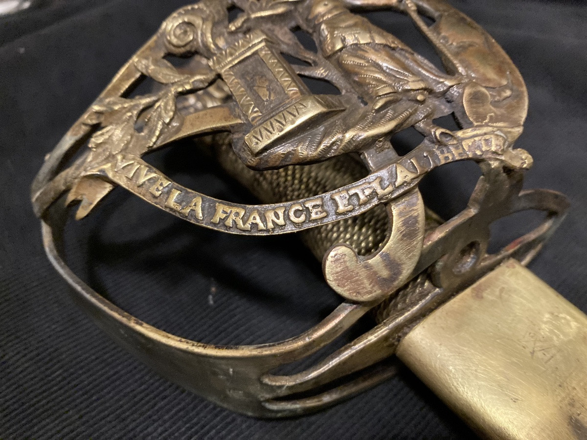 Sabre d’Officier Patriotique de la Révolution Française. Fin XVIIIéme .-photo-4