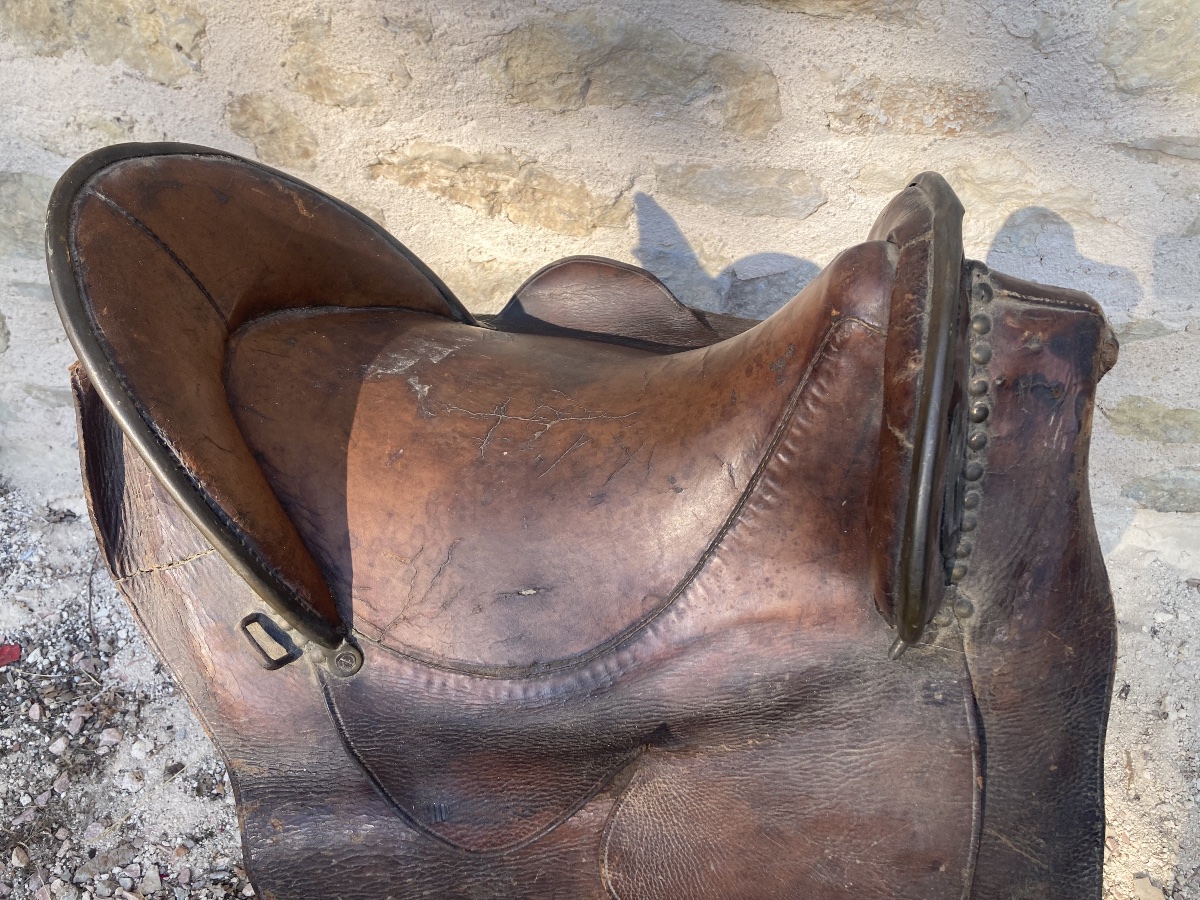 Selle Militaire Ancienne . Premier Empire . Collection Christian Fabre . XVIIIe / Début XIXéme.-photo-6