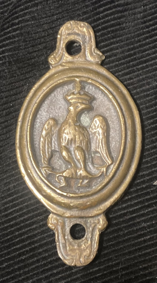 Paire de Bossettes de Mors de Bride d’officier monté de la Garde Impériale . Premier Empire.-photo-2