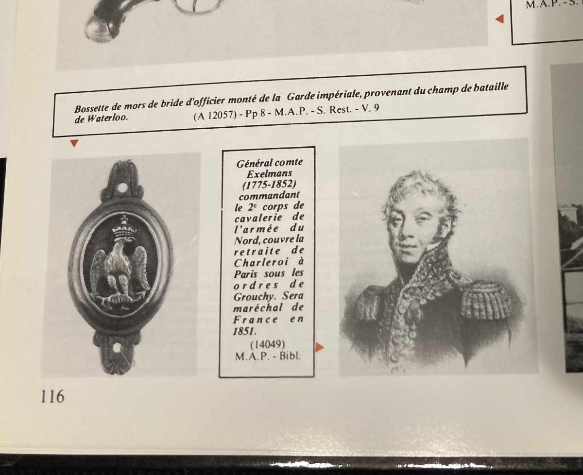 Paire de Bossettes de Mors de Bride d’officier monté de la Garde Impériale . Premier Empire.-photo-5