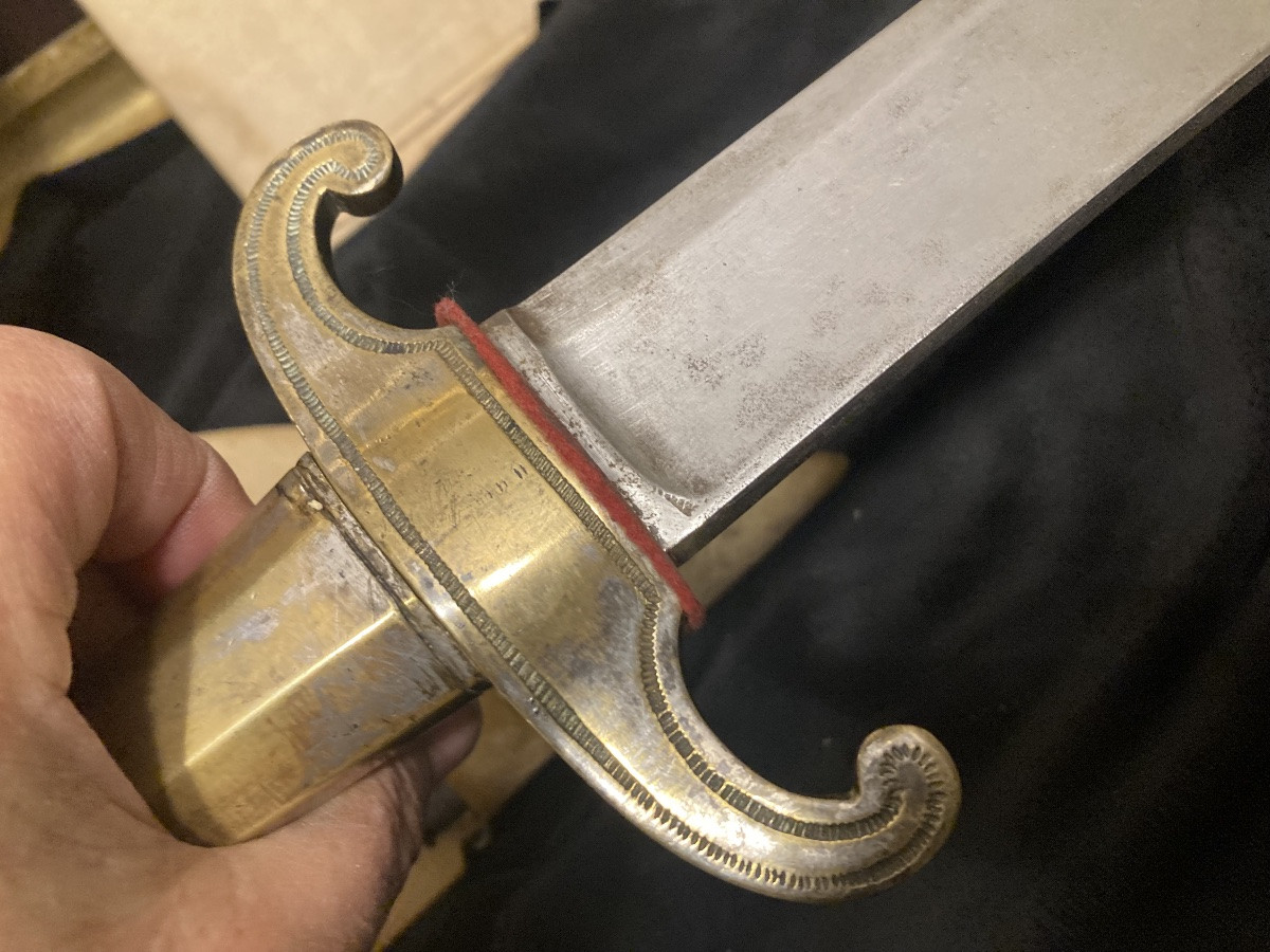 Sapper's Saber, Silvered Brass Guard With Rooster Head. Light Infantry. Em-photo-3