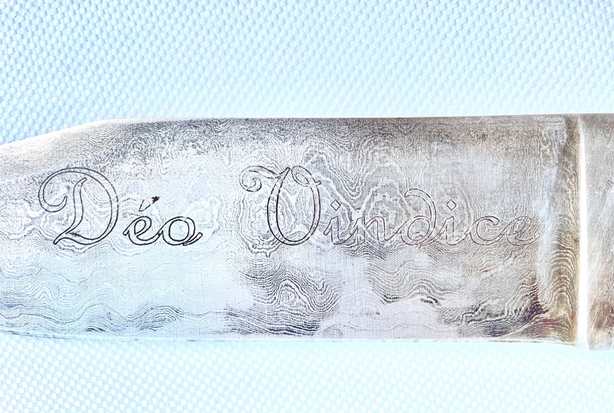 Couteau du Type « Bowie Knife », lame en acier « Déo Vondice «  et «  WF Solinguen ». -photo-2