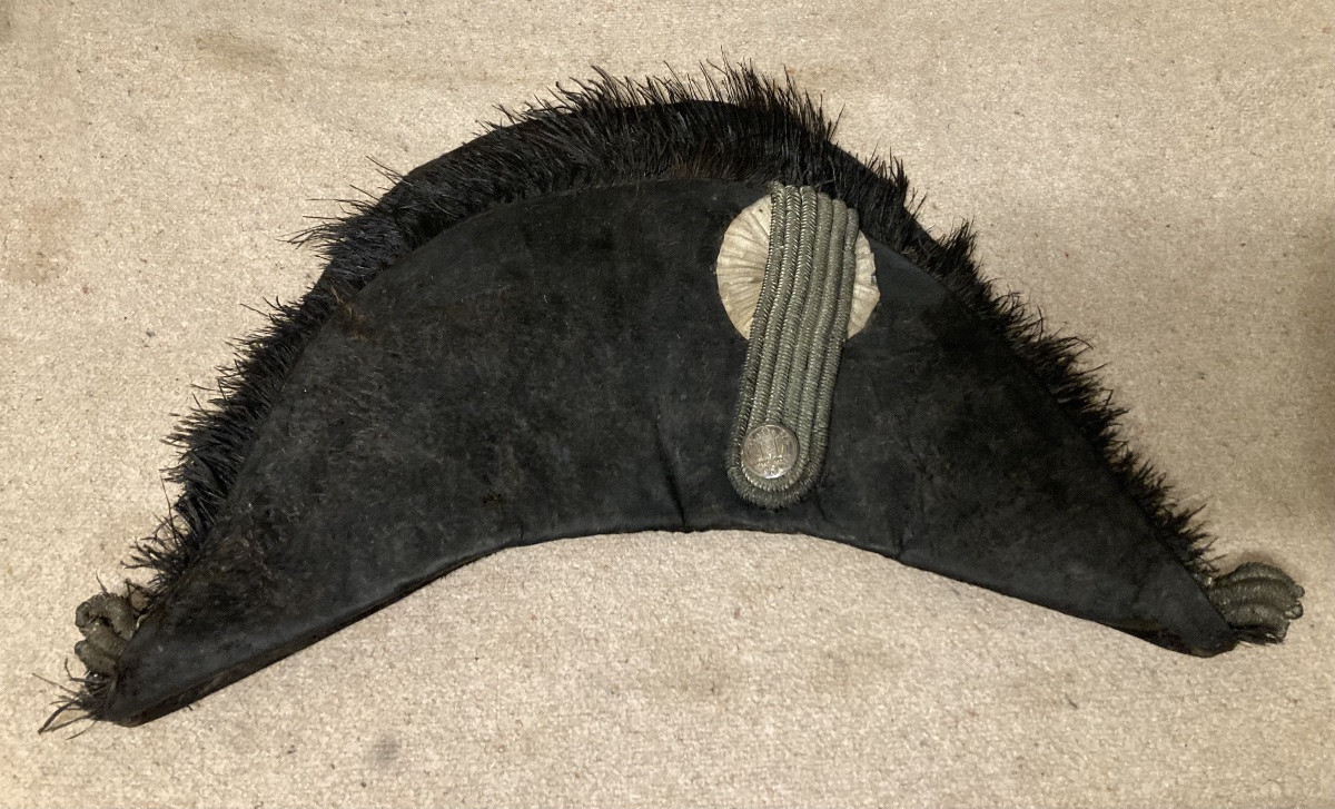 Chapeau Bicorne claque souple d’officier supérieur ( Colonel) 5éme Rgt Garde Royale 1816 France-photo-7