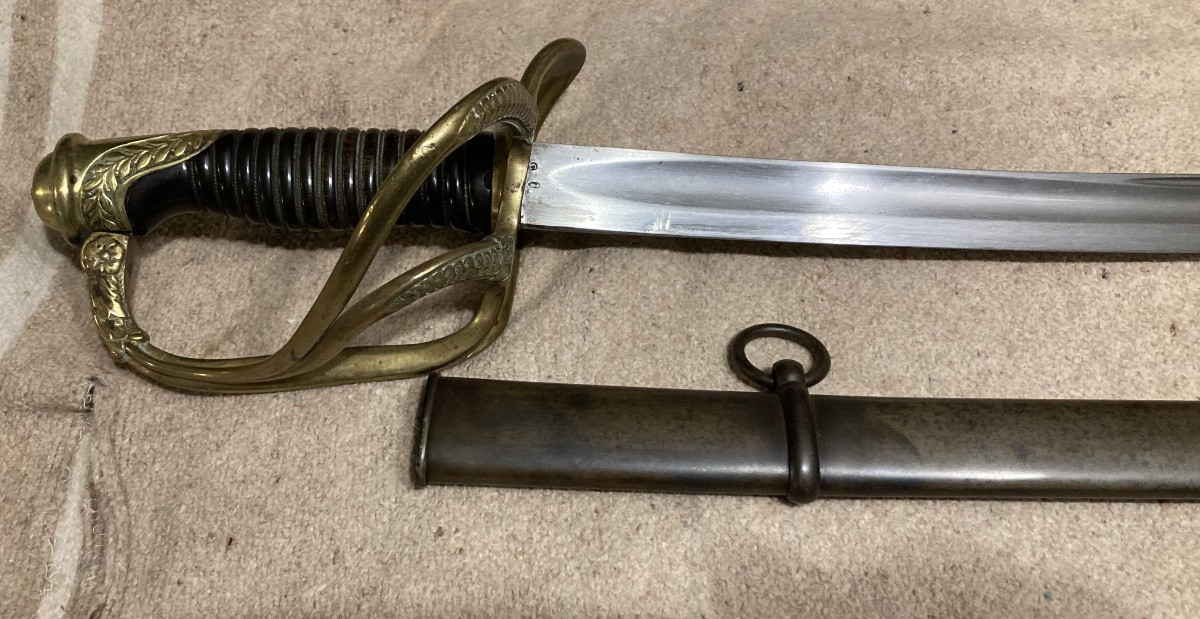 Sabre d’Officier de Cavalerie Légére, modèle 1822 modifié Troisième République .-photo-4