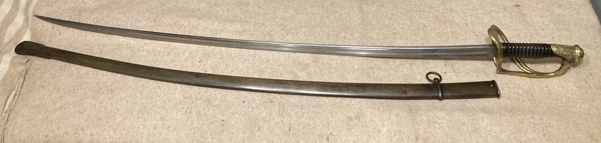 Sabre d’Officier de Cavalerie Légére, modèle 1822 modifié Troisième République .-photo-7