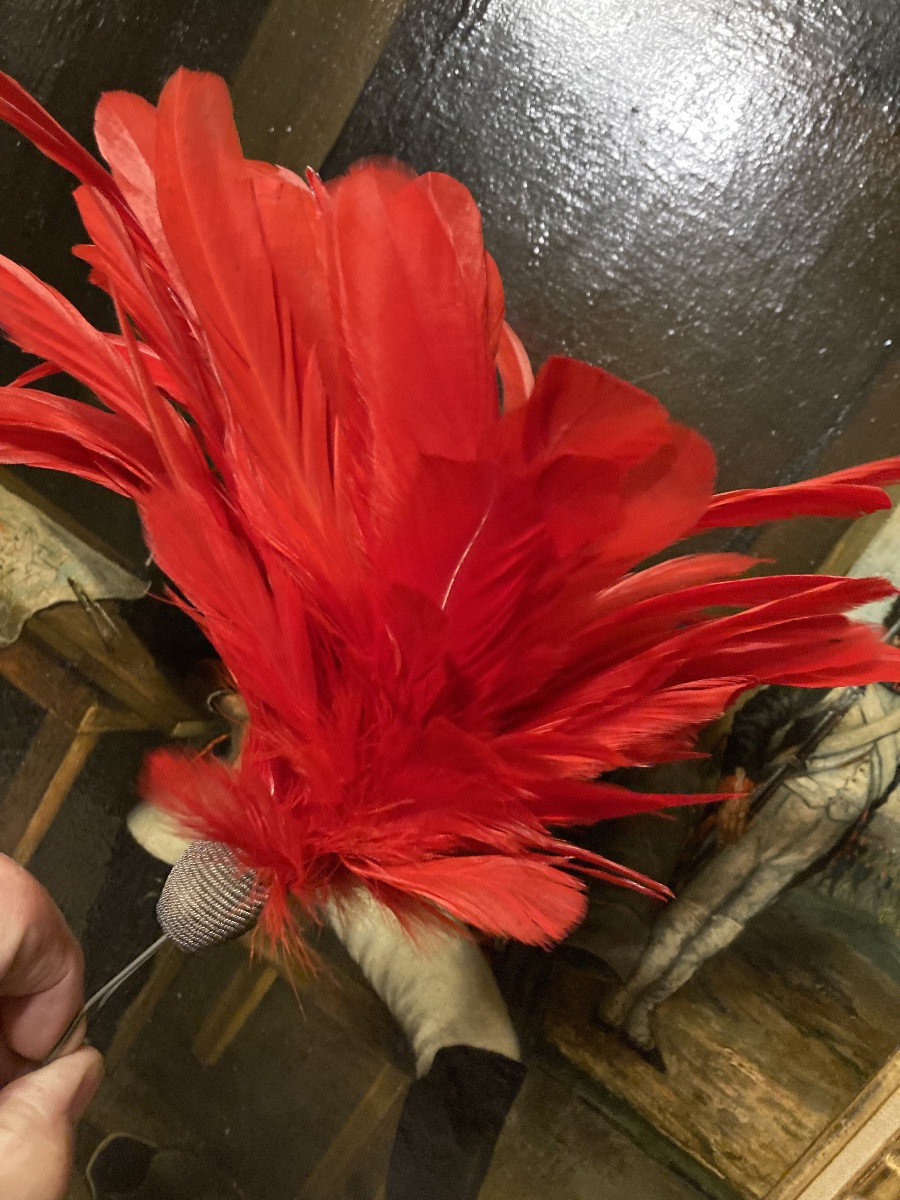 Plumet For Scarlet Shako Or Kepi 19th Century France-photo-3