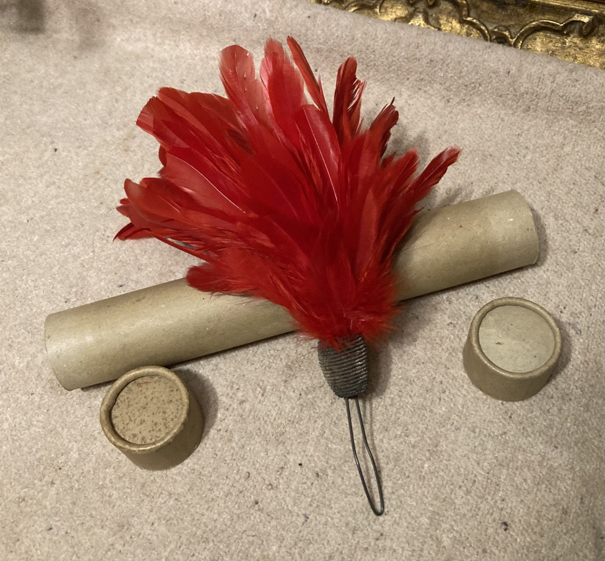 Plumet For Scarlet Shako Or Kepi 19th Century France-photo-3
