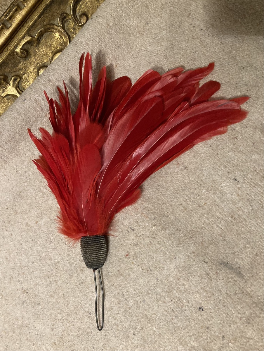 Plumet For Scarlet Shako Or Kepi 19th Century France-photo-4