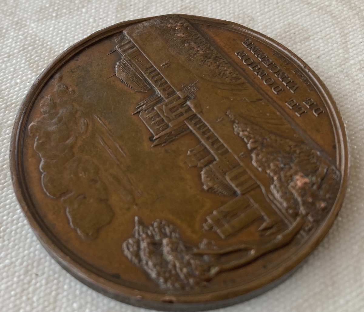 Medal Prise De La Bastille July 14, 1789 And Donjon De Vincennes 1844. France .-photo-2