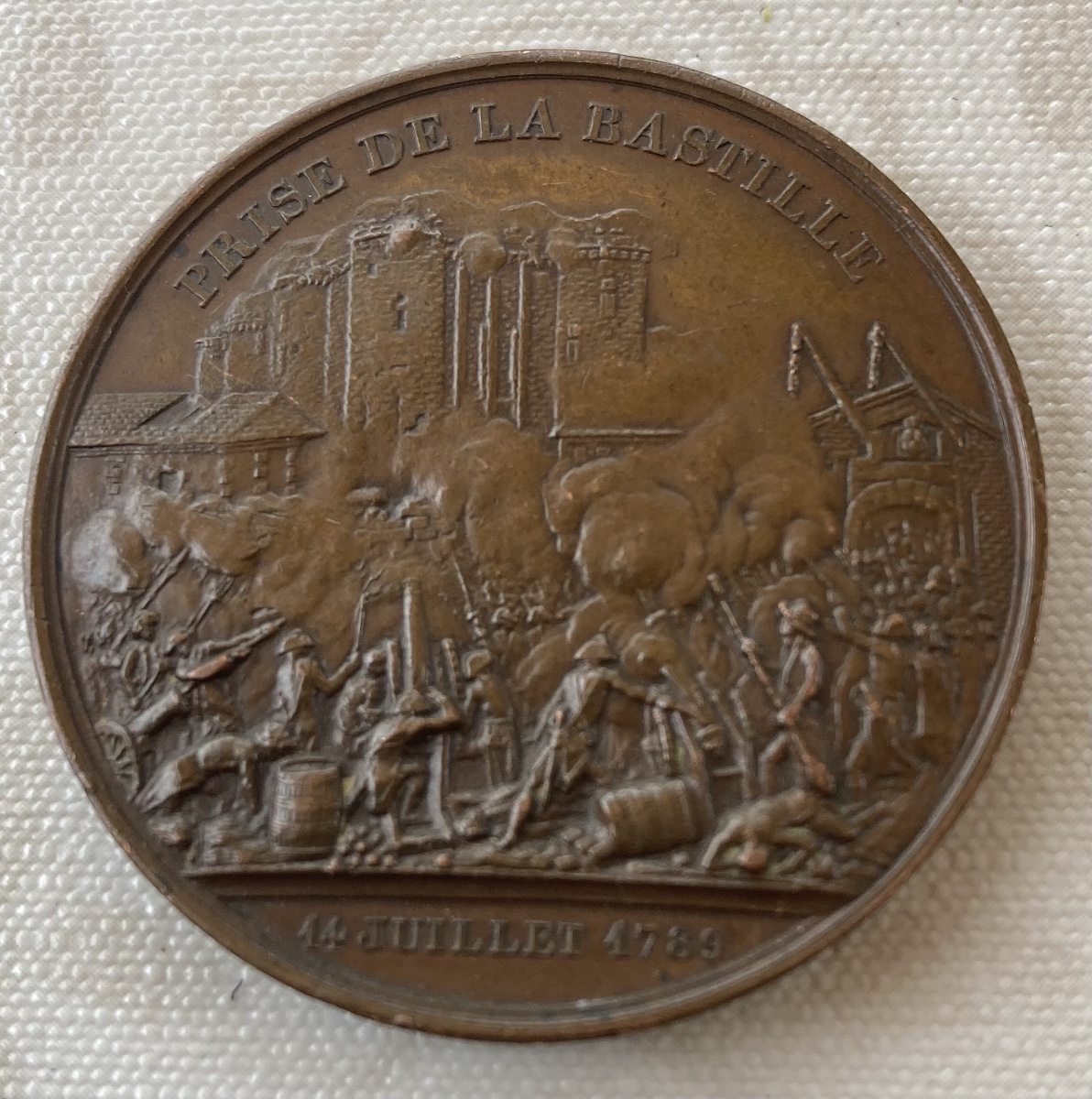 Medal Prise De La Bastille July 14, 1789 And Donjon De Vincennes 1844. France .