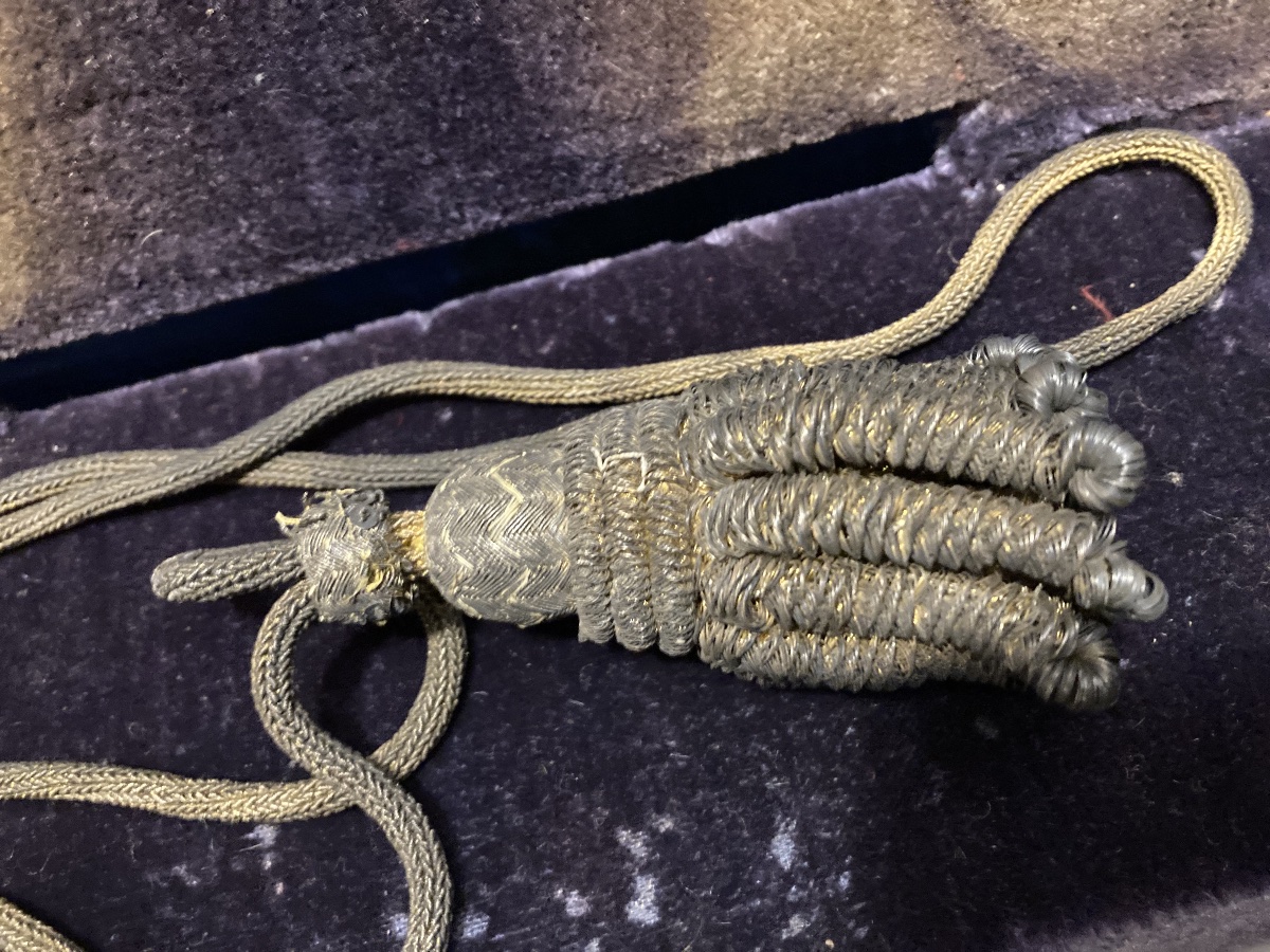 First Empire General Officer's Lanyard. Round In Gold Trimmings.-photo-1