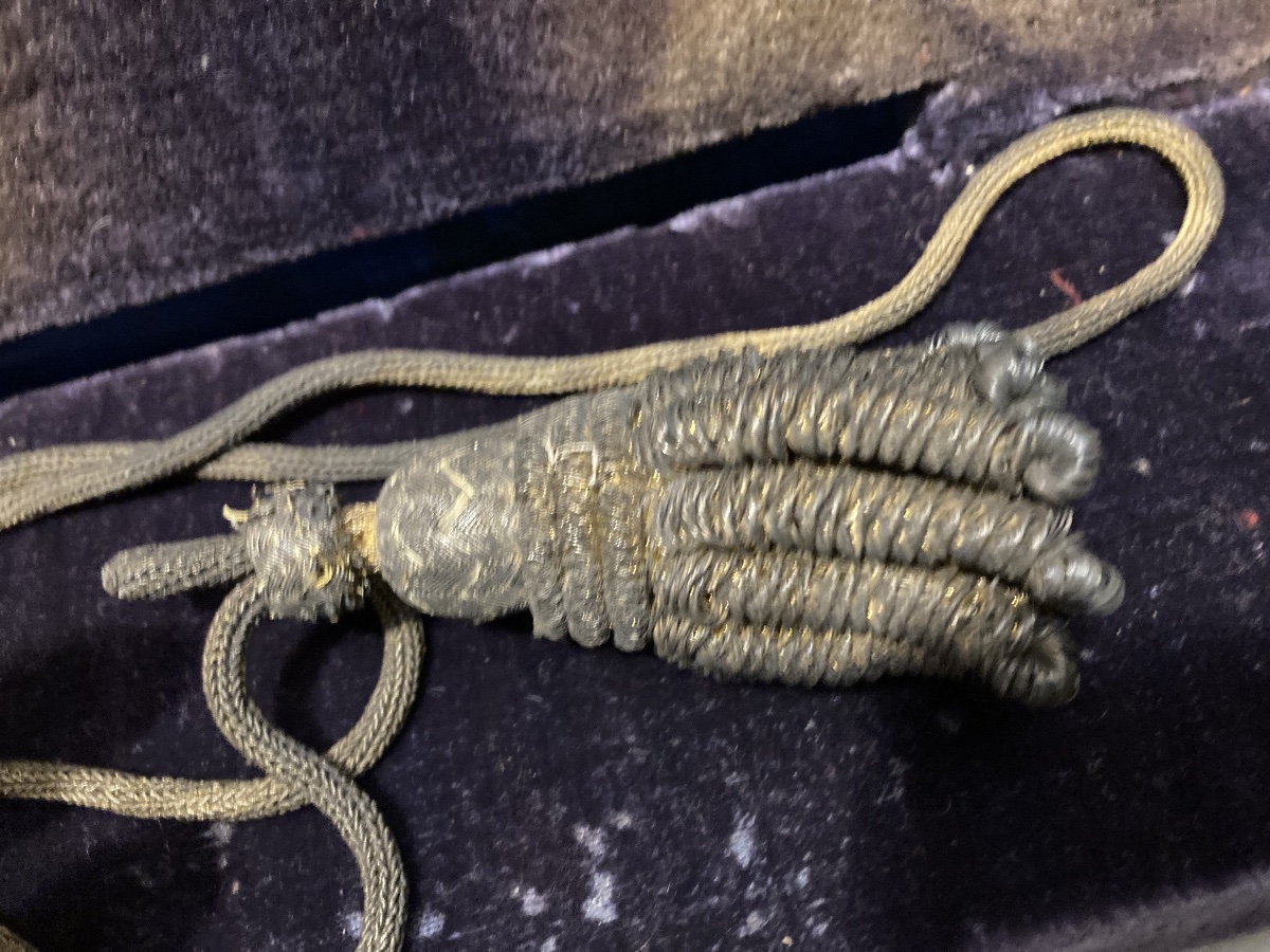 First Empire General Officer's Lanyard. Round In Gold Trimmings.-photo-2