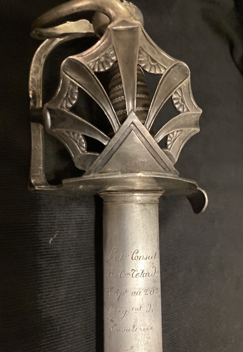 SABRE D’HONNEUR DÉCERNÉ PAR LE PREMIER CONSUL À JACQUES TÊTARD  ( 1765-1826). Consulat / 1er Em