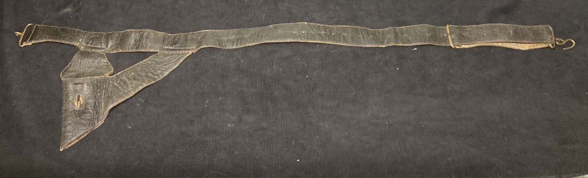 Officer's Sword Belt. Made Of Green Morocco Leather Lined With White Sheepskin. Late 18th Century / Condition:-photo-2