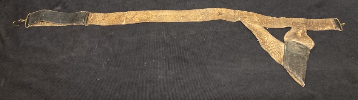 Officer's Sword Belt. Made Of Green Morocco Leather Lined With White Sheepskin. Late 18th Century / Condition:-photo-3