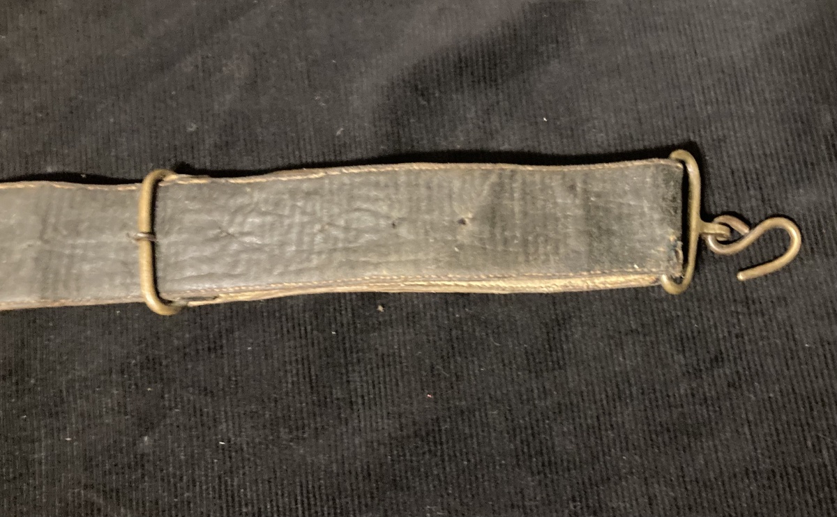 Officer's Sword Belt. Made Of Green Morocco Leather Lined With White Sheepskin. Late 18th Century / Condition:-photo-1