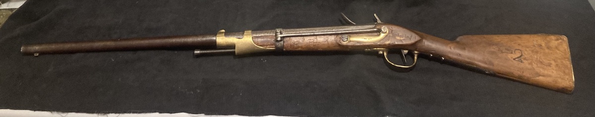 Mousqueton de Hussard, modèle 1786. Fin XVIIIe / Empire. Sorti d’une belle demeure du Sud Ouest-photo-2